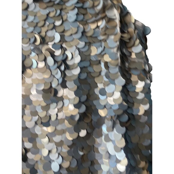 Lafayette 148 New York Paillette Sequin Shift Dress Mixed-Metal Metallic Large - Picture 15 of 16